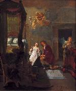 Tobias and Sarah praying on their wedding night. Nicolaes Knupfer